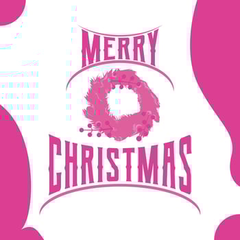 Merry christmas, text vector