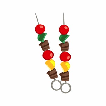 Grilled satay vector design