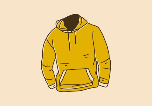 Vintage art illustration of the hoodie vector