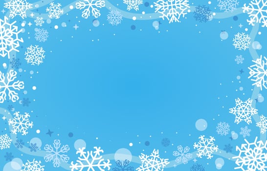 Winter Snowflakes Background Border vector