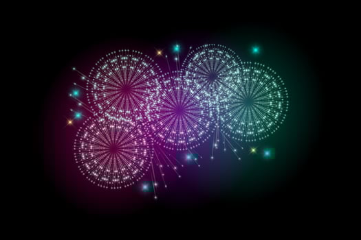 Large Fireworks Display vector