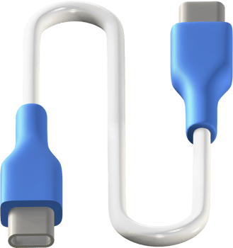 USB cable 3D icon. png