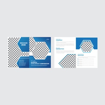 Bifold 4 page brochure template vector