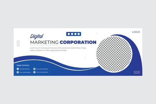 Social Media Cover and Email signature template vector