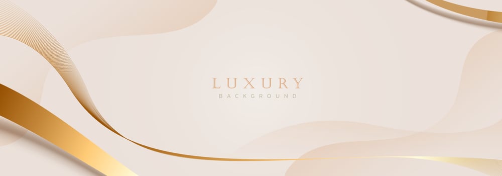 Abstract luxury gold background. Modern golden line wave design template. Premium soft cream with elegant geometric banner vector illustration