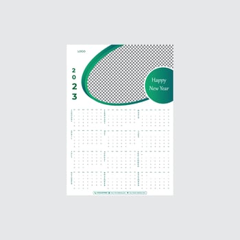 Happy new year Wall calendar in Business Style vector