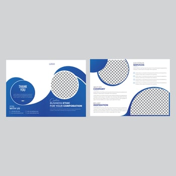 Bifold 4 page brochure template vector