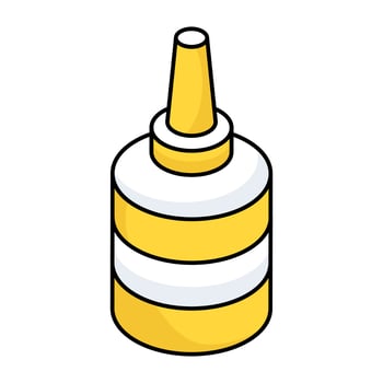 A glyph isometric design icon of glue bottle vector