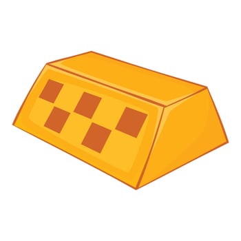 Checker taxi icon, cartoon style vector