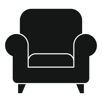 Relax armchair icon, simple style vector