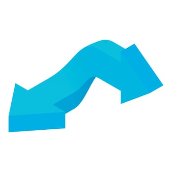 Two arrows icon, cartoon style vector