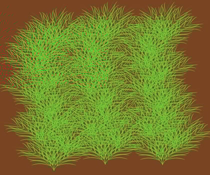 green realistic vector grass meadow
