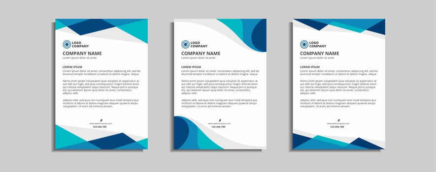modern corporate letterhead template design vector