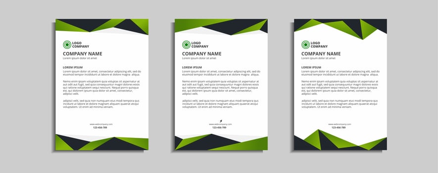 modern corporate letterhead template design vector