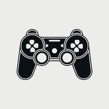 Video game controller, vector illustration.