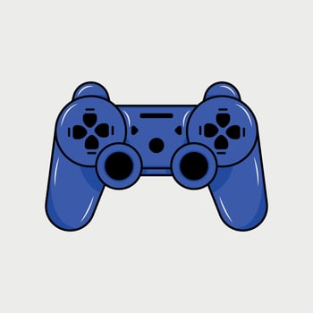 Video game controller, vector illustration.