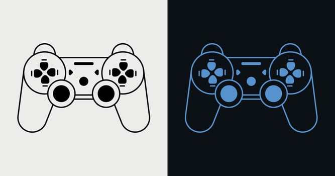 Video game controller, vector illustration.