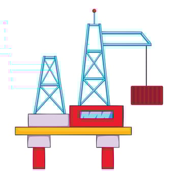 Building crane icon, flat style vector