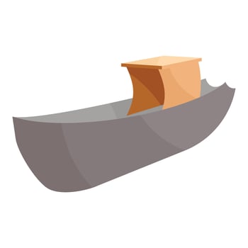 Boat icon, cartoon style vector