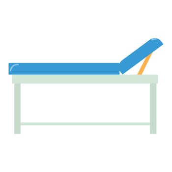 Medical bed icon, flat style vector