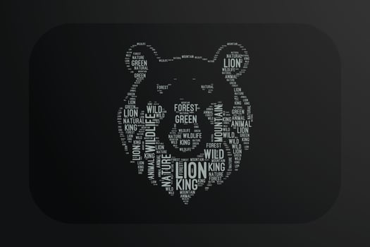 Lion Face Mountain Shape Cloud T-shirt Design vector