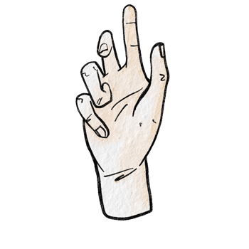 Watercolor various hand gestures png