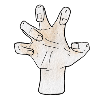 Watercolor various hand gestures png