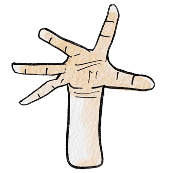 Watercolor various hand gestures png
