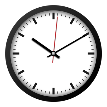 Minimal black wall clock png