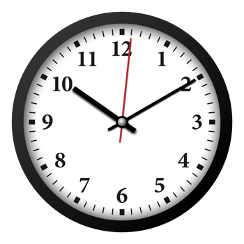 Minimal black wall clock png