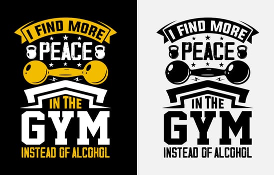 Gym T shirt design, Gym motivational quote, Workout inspirational t shirt design, Fitness t shirt design vector