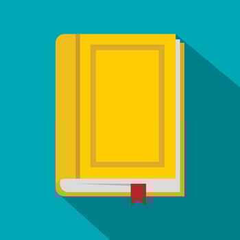 Book icon, flat style vector