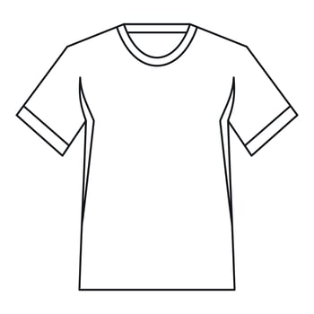 Men tennis t-shirt icon, outline style vector