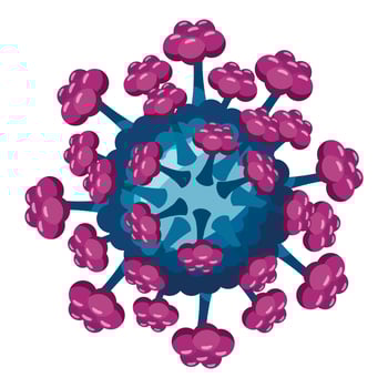 Virus icon, isometric 3d style vector