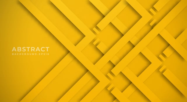 Abstract Yellow 3D Background with Yellow Lines Paper Cut Style Textured. Usable for Decorative web layout, Poster, Banner, Corporate Brochure and Seminar Template Design vector