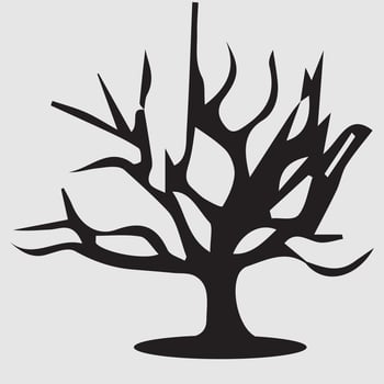 Vector illustration  set of silhouettes of trees