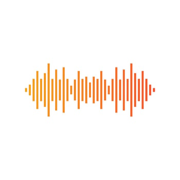 Sound wave vector icon