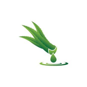 Aloe vera cosmetic herbal logo images  illustration vector
