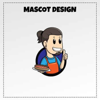 indonesian traditional food logo martabak mascot illustration vector design