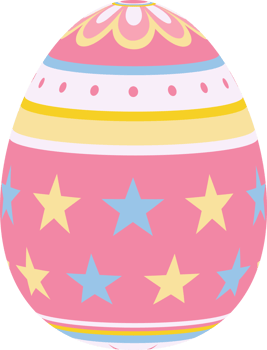 Happy Easter Day colorful egg isolated png