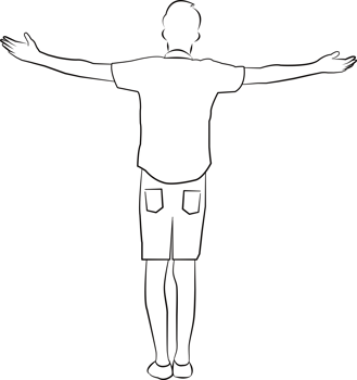 handrawn man linear png