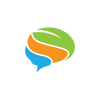 Nature brain logo creative vector