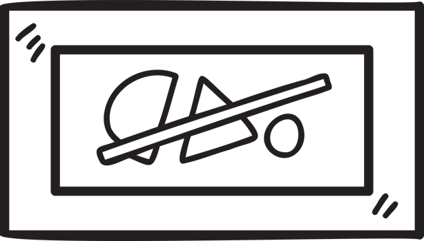 Hand Drawn minimalist style photo frame illustration png