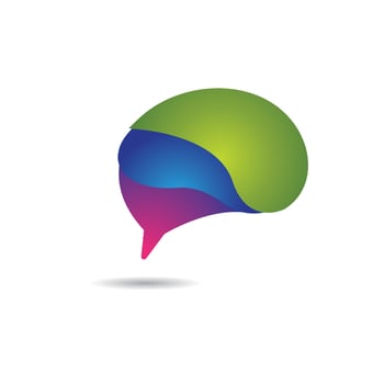 Brain symbol vector icon