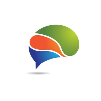 Brain symbol vector icon