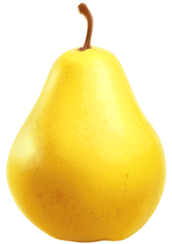 Yellow Pear Transparent Background png