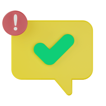 3d approved message notification icon png