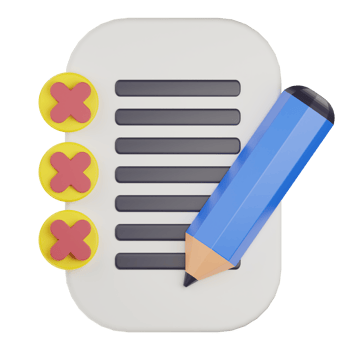 3d checklist document rejected icon png