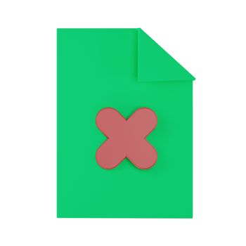 3d rejected paper icon png