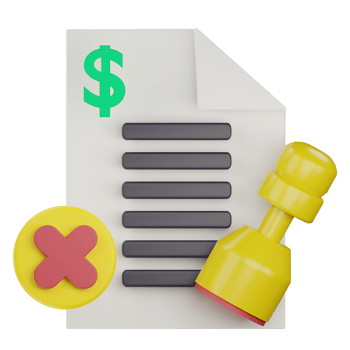 3d business proposal document rejected icon png